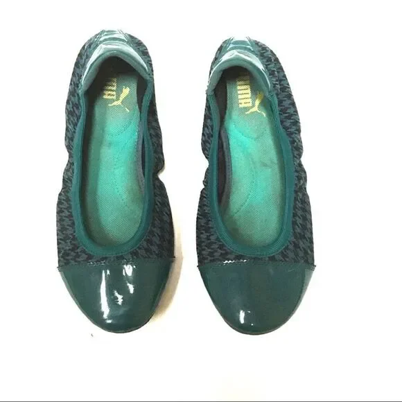Puma Sport Lifestyle teal & black foldable flats 7 - Picture 3 of 8